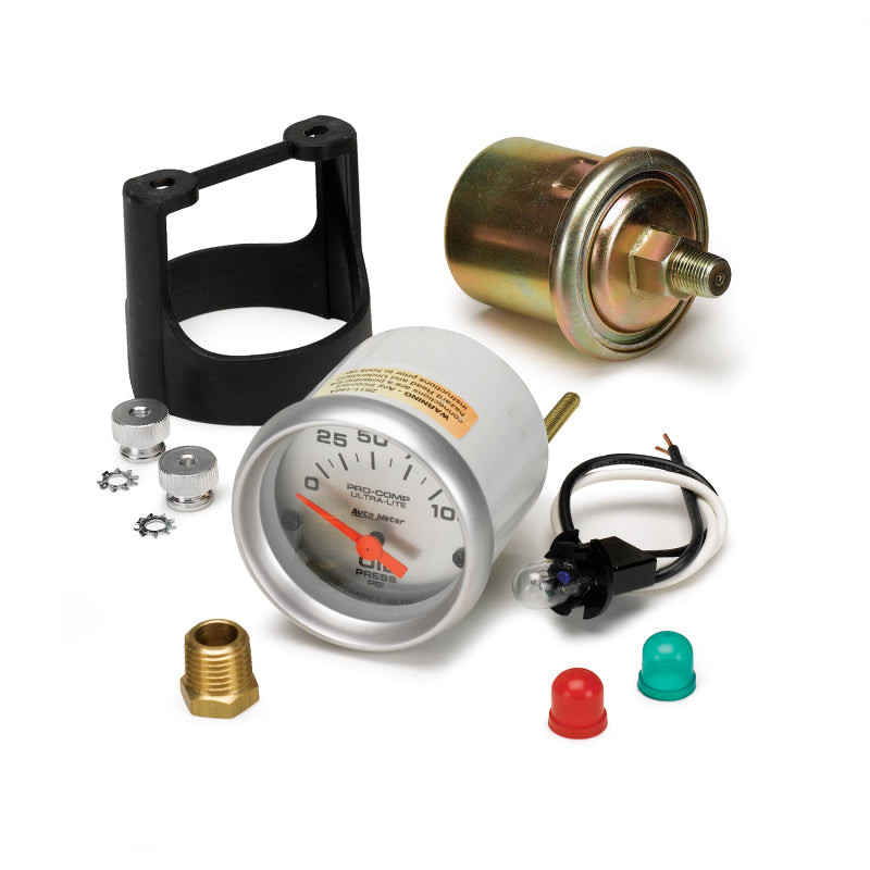 Autometer Ultra-Lite 52mm 0-100 PSI Electronic Oil Pressure Gauge.