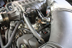 J&L 11-17 Ford Mustang GT (w/Roush/VMP Supercharger) Driver Side Oil Separator 3.0 - Black Anodized - eliteracefab.com