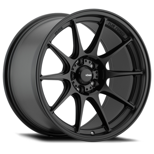 Konig Dekagram 15x7.5 4x100 ET35 Semi-Matte Black - eliteracefab.com