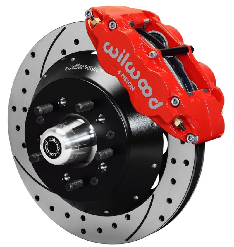 Wilwood Narrow Superlite 6R Dust-Seal Big Brake Front Brake Kit 14in. Drilled w/ Wilwood Pro Spindle Wilwood