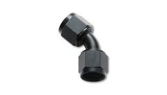 Vibrant -6AN X -6AN Female Flare Swivel 45 Deg Fitting ( AN To AN ) -Anodized Black Only - eliteracefab.com