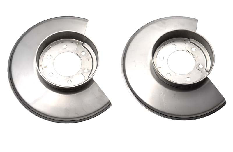 Kentrol 78-86 Jeep CJ Disc Brake Dust Cover Pair - Polished Silver - eliteracefab.com