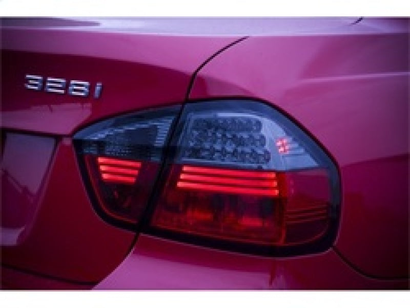 Spyder BMW E90 3-Series 06-08 4Dr LED Tail Lights Red Smoke ALT-YD-BE9006-LED-RS - eliteracefab.com