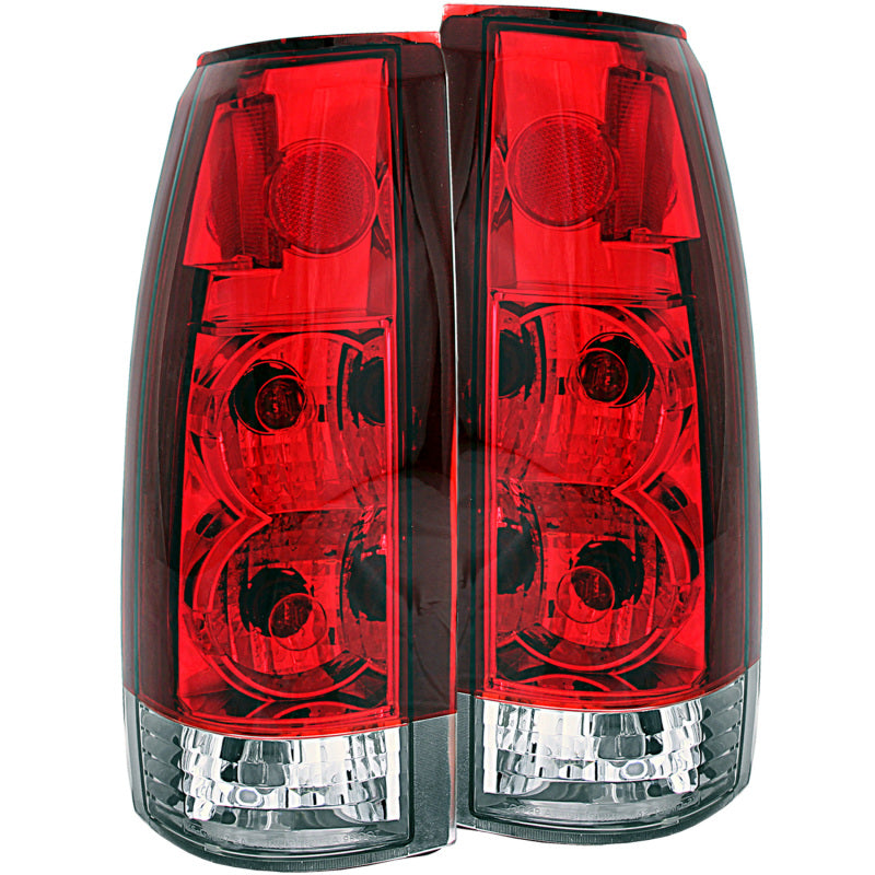 ANZO USA Cadillac Escalade Taillights Red/Clear - New Gen; 1999-2000 - eliteracefab.com