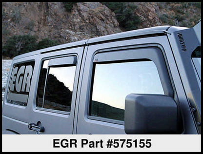EGR 07-13 Jeep Wrangler JK In-Channel Window Visors - Set of 4 - Matte (575155) EGR