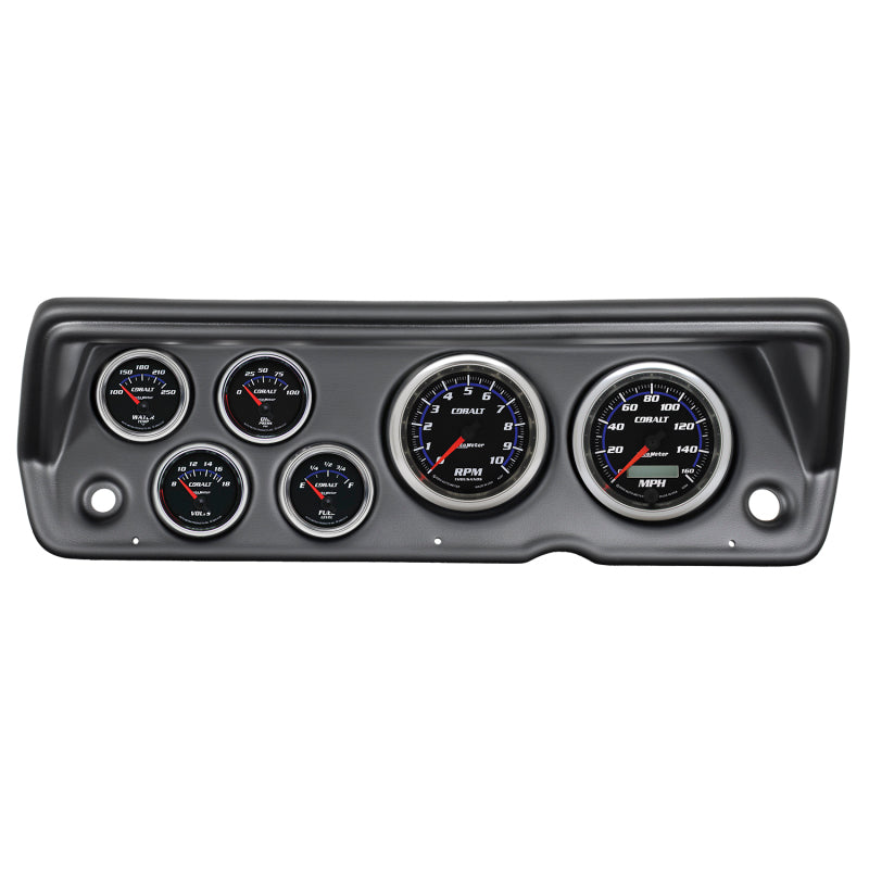 Autometer Cobalt 70-76 Duster/ Demon/ Dart Dash Kit 6pc Tach / MPH / Fuel / Oil / WTMP / Volt 7031-CB