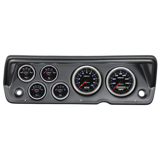 Autometer Cobalt 70-76 Duster/ Demon/ Dart Dash Kit 6pc Tach / MPH / Fuel / Oil / WTMP / Volt 7031-CB