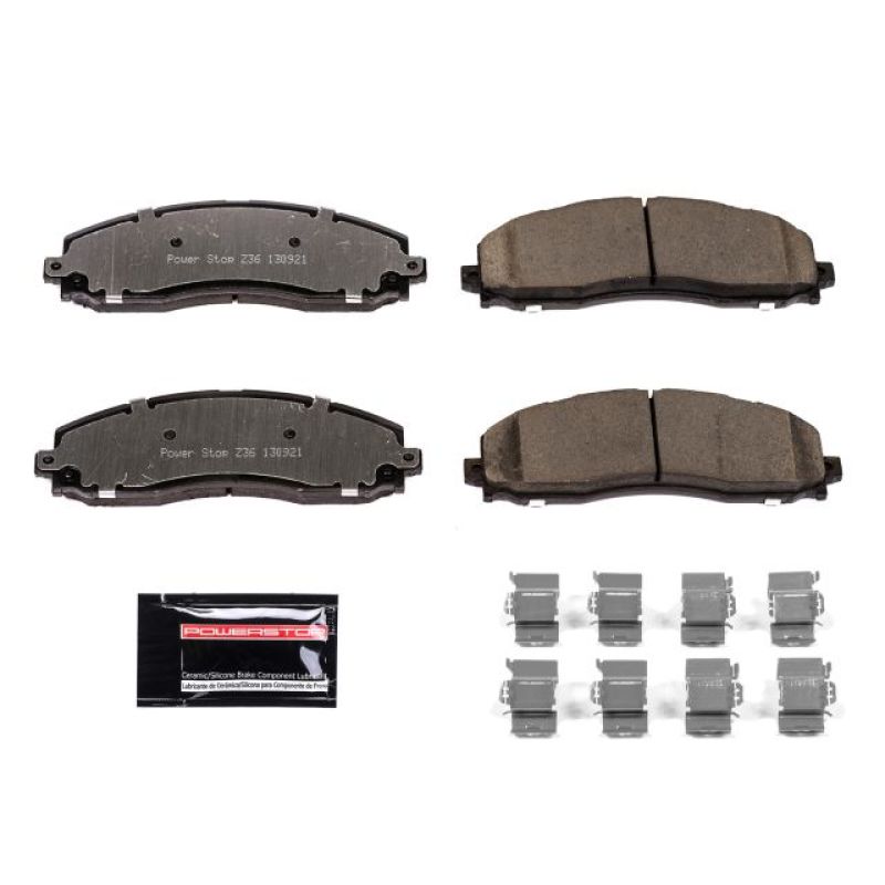 Power Stop 13-19 Ford F-250 Super Duty Rear Z36 Truck & Tow Brake Pads w/Hardware - eliteracefab.com