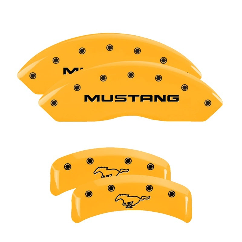 MGP 4 Caliper Covers Engraved Front & Rear MGP Yellow Finish Black Characters 2010 Ford F-150 MGP
