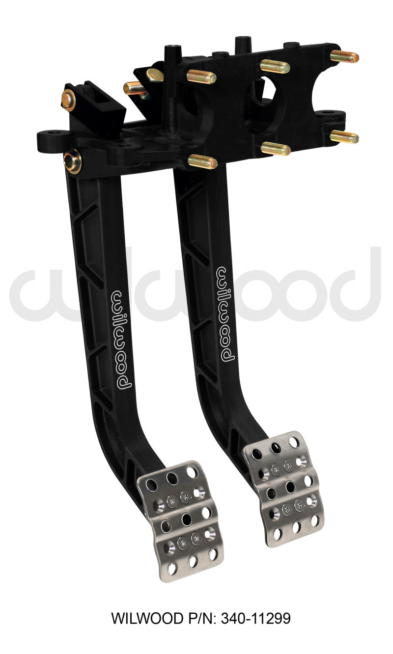 Wilwood Adjustable Dual Pedal - Brake / Clutch - Rev. Swing Mount - 6.25:1 - eliteracefab.com