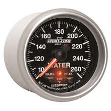 Load image into Gallery viewer, Autometer Sport-Comp II 52.4mm 100-260 Deg F Water Temp Peak &amp; Warn w/ Electronic Control Gauge