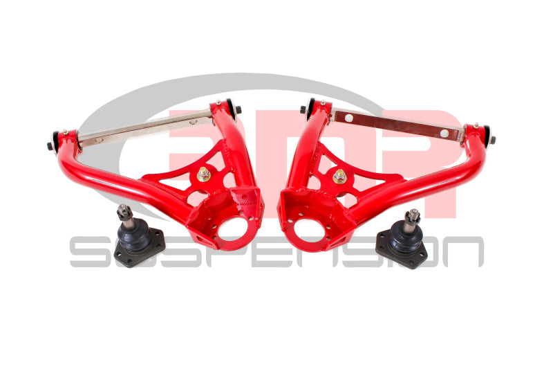 BMR 67-69 1st Gen F-Body Pro-Touring Upper A-Arms w/ Tall Ball Joint (Delrin) - Red