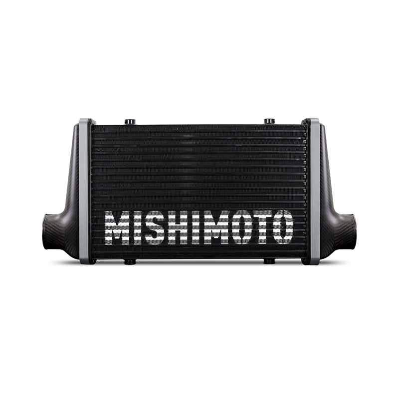 Mishimoto Universal Carbon Fiber Intercooler - Gloss Tanks - 525mm Gold Core - S-Flow - BK V-Band