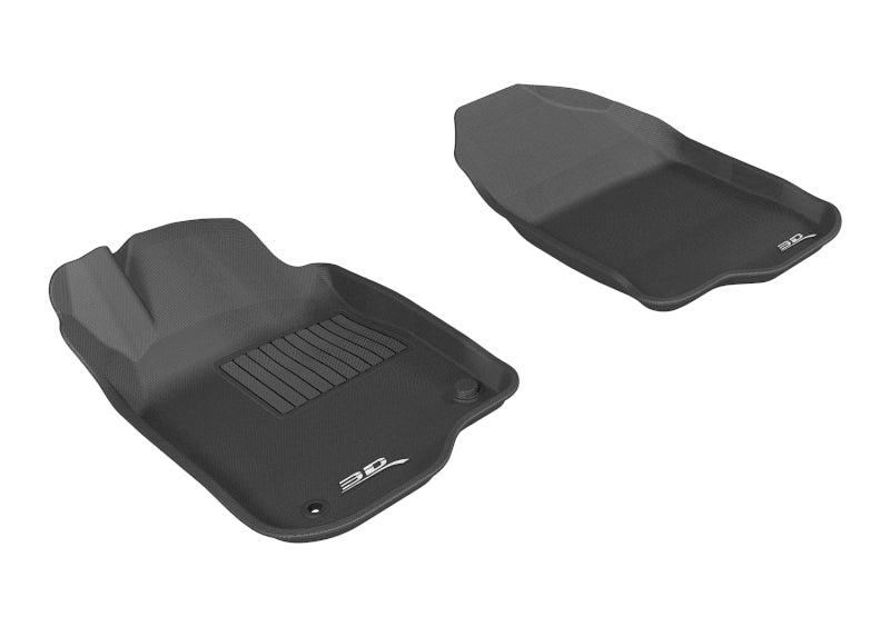 3D MAXpider L1CH04811509 2008-2012 Chevrolet Malibu Kagu 1st Row Floormat - Black