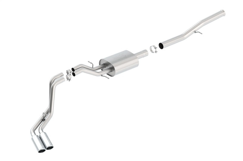 Borla 14 Silv/Sierra 1500 EC Std/CC Short 143.5in WB ATAK Dual Rolled Side Exit Cat-Back Exhaust - eliteracefab.com