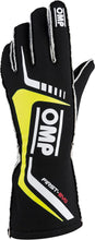 Load image into Gallery viewer, OMP First Evo Gloves Black/Yellow - Size XL (Fia 8856-2018)