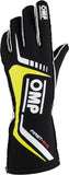 OMP First Evo Gloves Black/Yellow - Size XL (Fia 8856-2018)