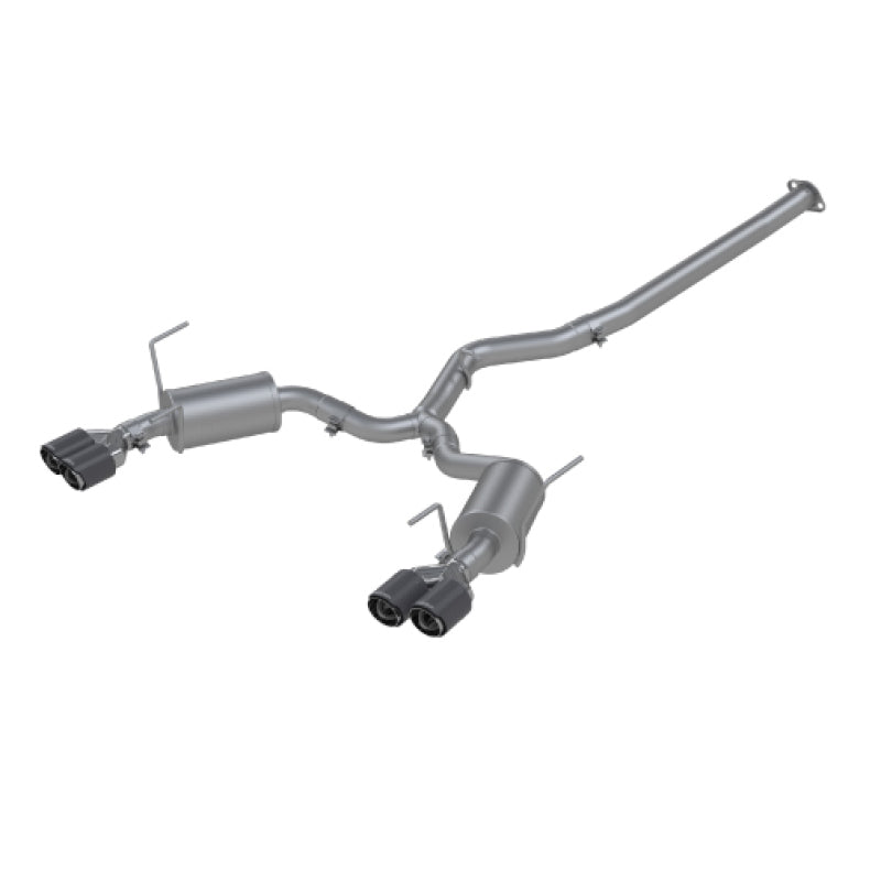 MBRP 15-19 Subaru WRX 2.0L/STI 2.5L 3in Dual Split Rear Exit w/ 3.5" CF Tips - T304 (Street Version) - eliteracefab.com