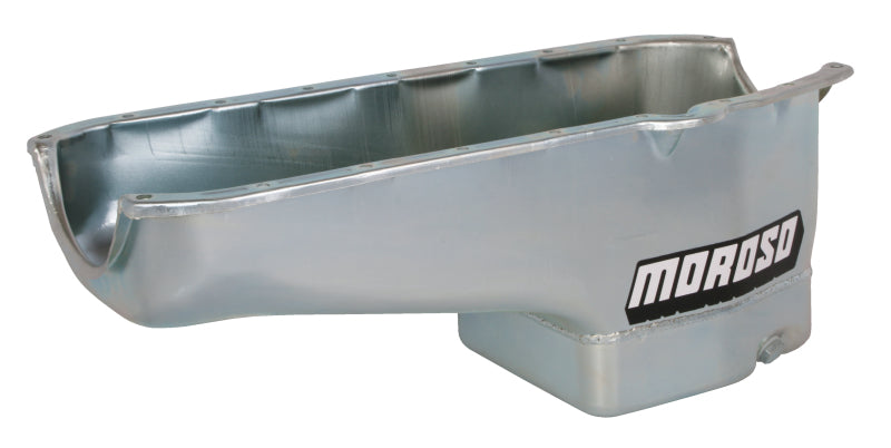 Moroso Pre-80 Chevrolet Small Block (w/Driver Side Dipstick) Wet Sump 6qt 8.25in Steel Oil Pan