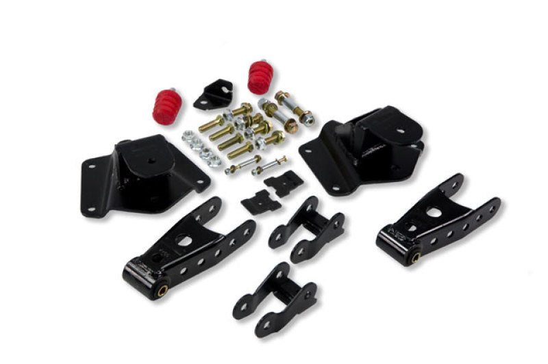 Belltech SHACKLE AND HANGER KIT 95-99 Tahoe/Yukon 4 door 4inch - eliteracefab.com