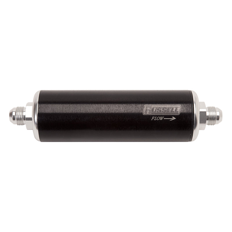 Russell Performance Black/Silver Anodized Aluminum (8-1/4in Length -8 male inlet/outlet)