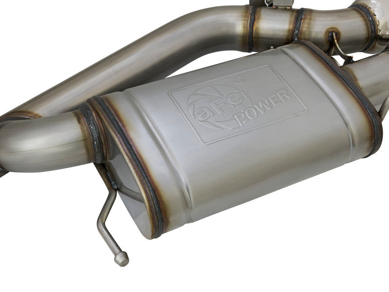 aFe MACHForce XP 3in 304SS Cat Back Exhaust s/ Black Tips 16-17 Cadillac ATS-V V6-3.6L (tt) - eliteracefab.com