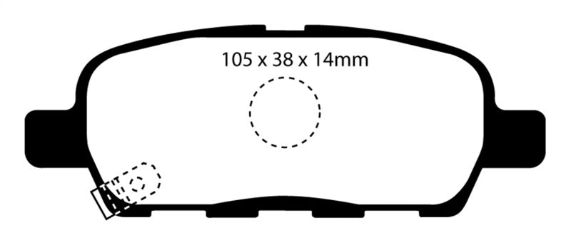 EBC 08-13 Infiniti EX35 3.5 Redstuff Rear Brake Pads - eliteracefab.com