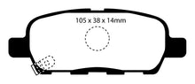 Load image into Gallery viewer, EBC 08-13 Infiniti EX35 3.5 Redstuff Rear Brake Pads - eliteracefab.com