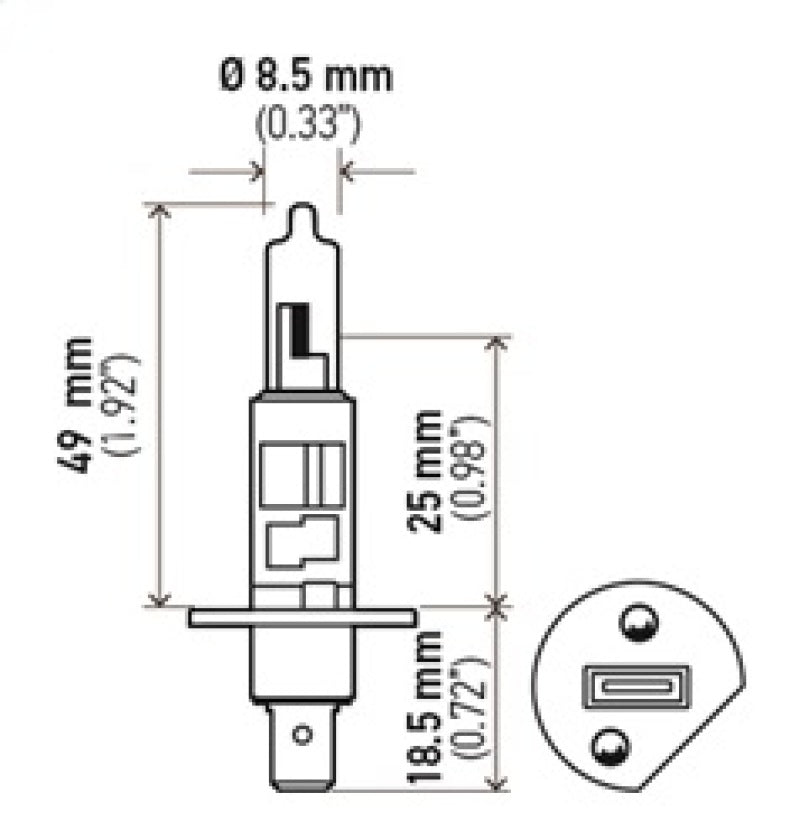 Hella Optilux H1 100W XB Extreme White Bulbs (Pair) - eliteracefab.com