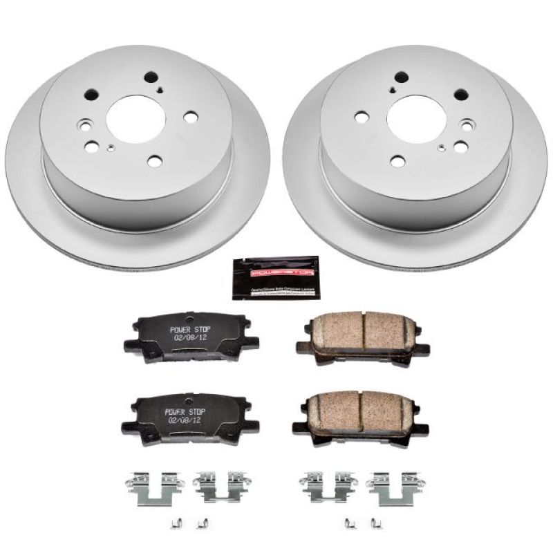 Power Stop 04-06 Lexus RX330 Rear Z17 Evolution Geomet Coated Brake Kit - eliteracefab.com