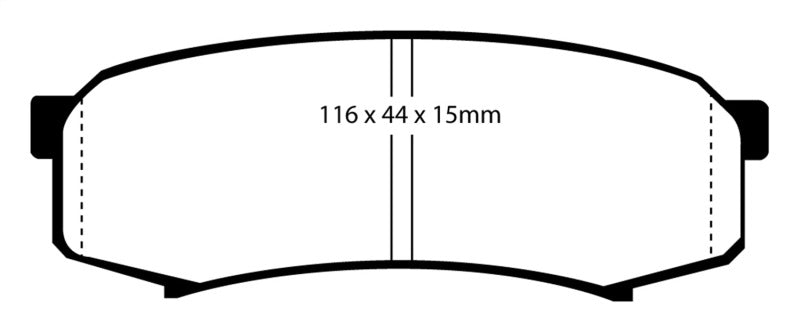 EBC 10+ Lexus GX460 4.6 Yellowstuff Rear Brake Pads - eliteracefab.com