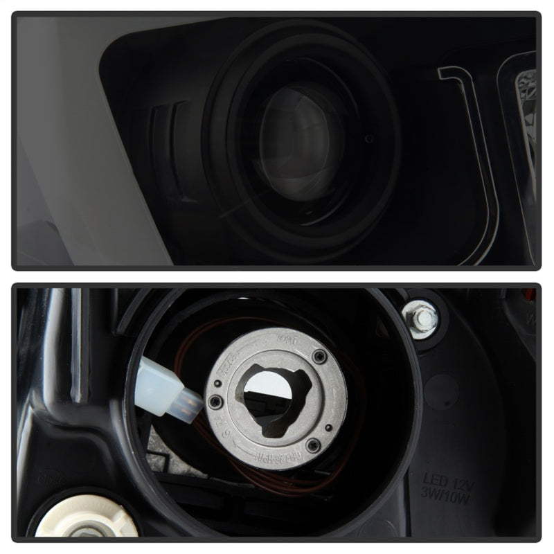 Spyder Toyota Tundra 2014-2016 Projector Headlights Light Bar DRL Black Smoke PRO-YD-TTU14-DRL-BSM - eliteracefab.com