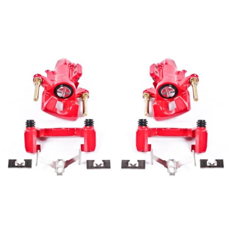 Power Stop 94-01 Acura Integra Rear Red Calipers w/Brackets - Pair - eliteracefab.com