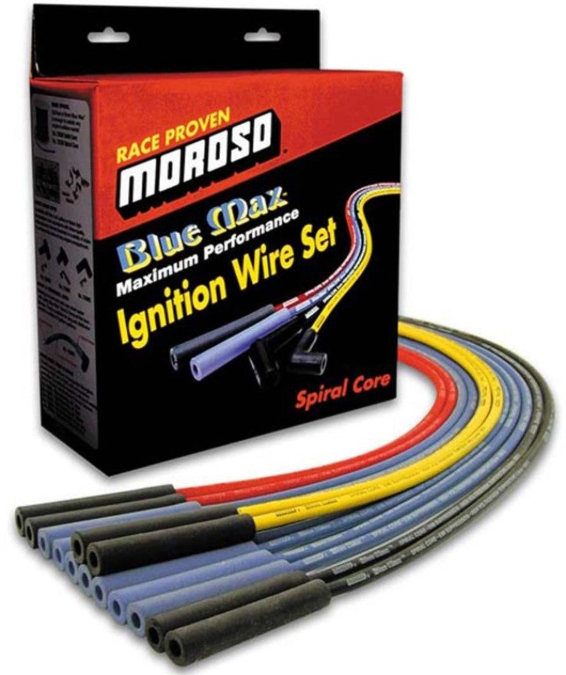 Moroso Universal Ignition Wire Set - Blue Max - Spiral Core - Unsleeved - 135 Degree - Red