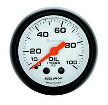 Load image into Gallery viewer, AutoMeter GAUGE; OIL PRESSURE; 2 1/16in.; 100PSI; MECHANICAL; PHANTOM - eliteracefab.com