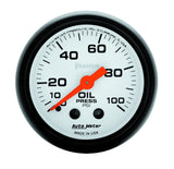 AutoMeter GAUGE; OIL PRESSURE; 2 1/16in.; 100PSI; MECHANICAL; PHANTOM