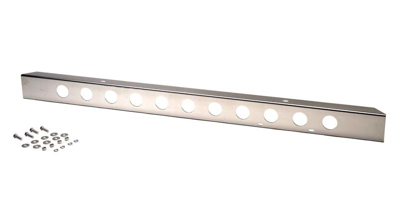 Kentrol 45-86 Jeep CJ 54 Inch Front Bumper with holes - Polished Silver - eliteracefab.com