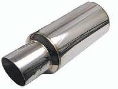 Injen 2 3/8 Universal Muffler w/Titanium burnt rolled Tip and stainless steel resonated inner wall Injen
