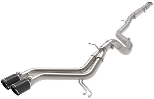 aFe Takeda 2-1/2in to 3in  SS-304 Cat-Back Exhaust w/ C/F Tips 13-17 Hyundai Veloster L4-1.6L aFe