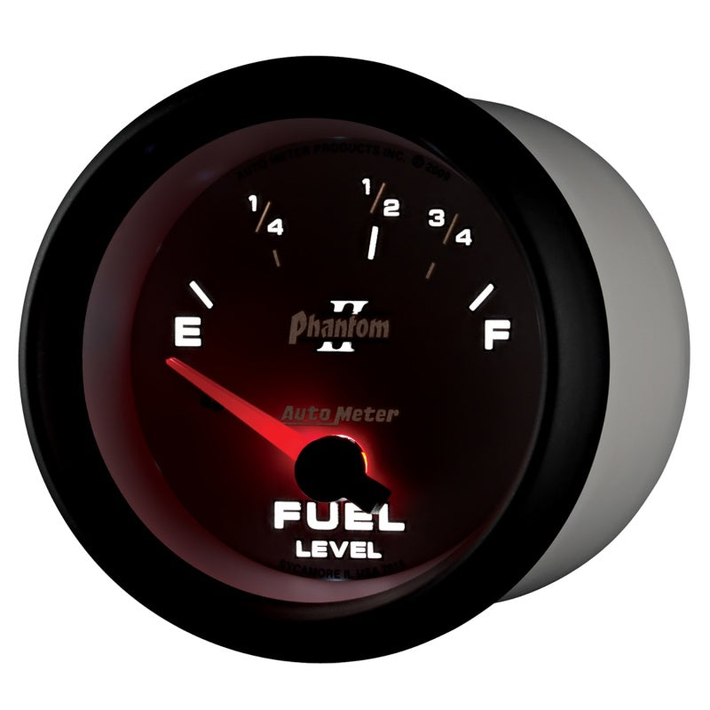 Autometer Phantom II 2-5/8in / 73 Ohms Empty - 10 Ohms Full Electrical Fuel Level Gauge 7815
