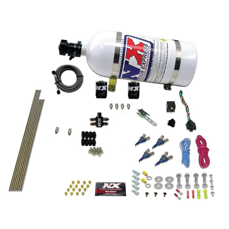 Nitrous Express 4 Cyl Gasoline EFI Nitrous Kit (50-250HP) w/10lb Bottle - eliteracefab.com