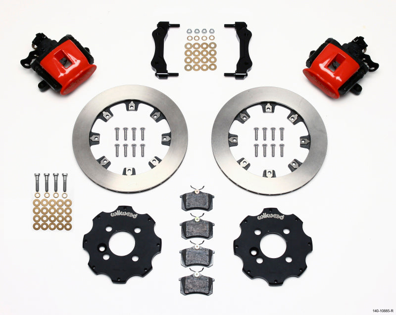 Wilwood Combination Parking Brake Rear Kit 11.75in Red Mini Cooper (Requires 17in Wheels) - eliteracefab.com