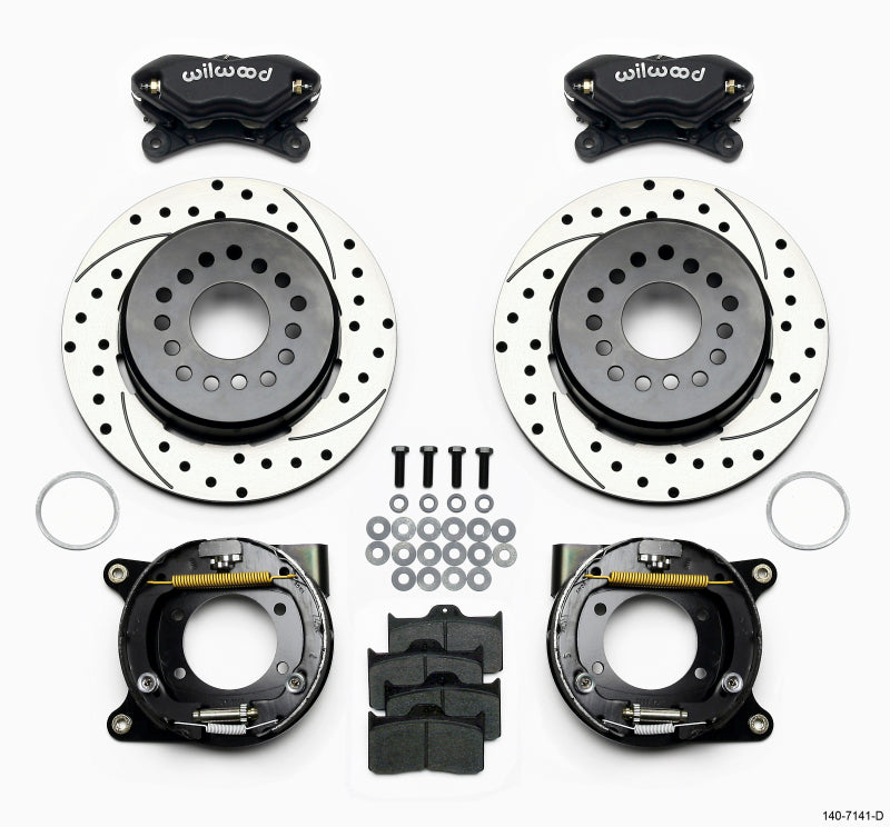 Wilwood Forged Dynalite P/S Park Brake Kit Drilled Chevy 12 Bolt w/ C-Clips - eliteracefab.com