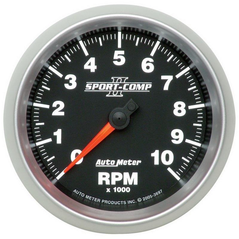Autometer Sport-Comp II 3-3/8in 10K RPM In Dash Tachometer 3697