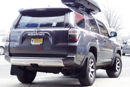 Rally Armor 12-20 Toyota 4Runner Black UR Mud Flap w/ White Logo - eliteracefab.com