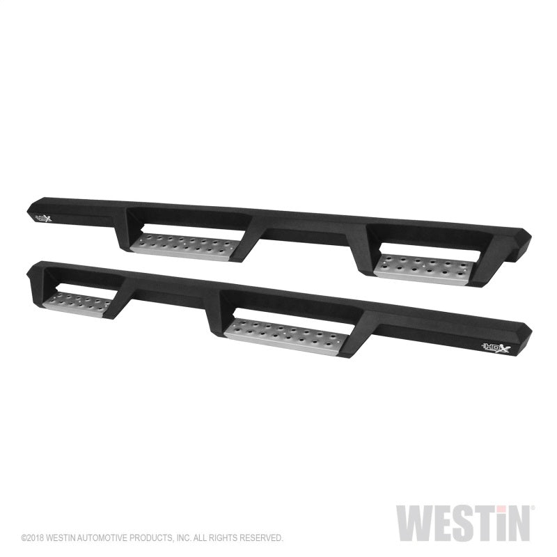 Westin 07-18 Jeep Wrangler JKU 4dr. HDX Stainless Drop Nerf Step Bars - Tex. Blk