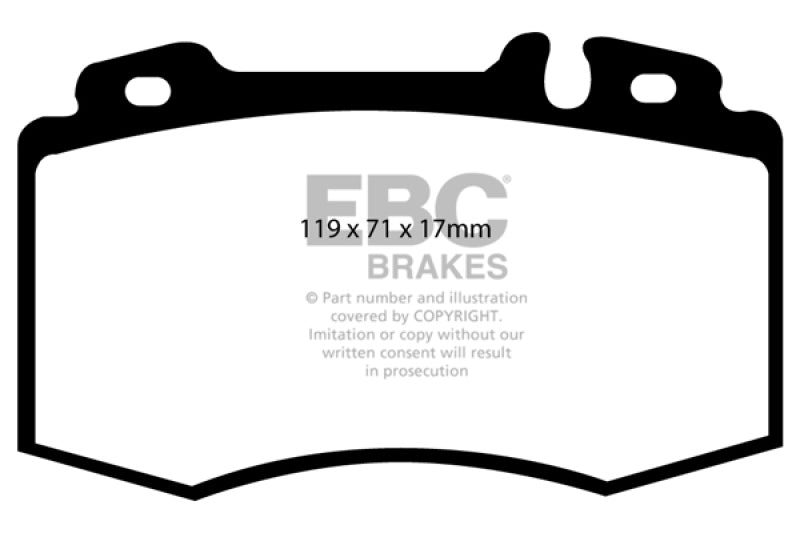 EBC 02-04 Mercedes-Benz C32 AMG (W203) 3.2 Supercharged Bluestuff Front Brake Pads - eliteracefab.com