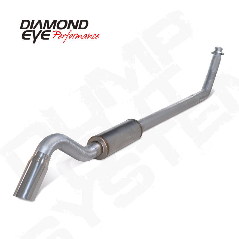 Diamond Eye 4in AL TURBO BACK SGL DUMP OUT 94-02 DODGE INCLUDING TIP Diamond Eye Performance