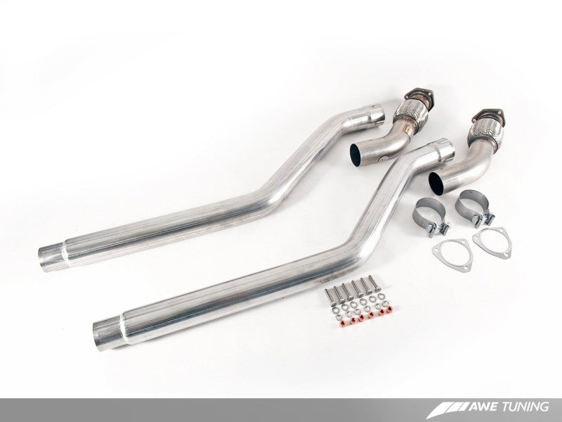 AWE Tuning Audi B8 3.0T Non-Resonated Downpipes for S4 / S5 - eliteracefab.com