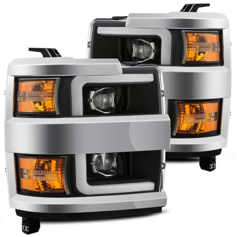 AlphaRex 15-19 Chevy 2500HD PRO-Series Proj Headlights Plank Style Blk w/Activ Light/Seq Signal/DRL - eliteracefab.com